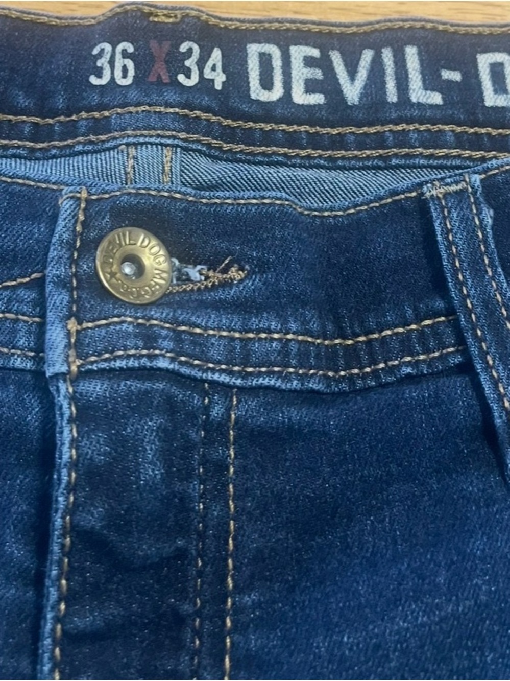 Devil-Dog Men's Athletic Fit Jeans  36x34